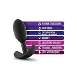 Blush Novelties - Luxe Wearable Vibra Slim Anal Plug Small (Black)    Anal Plug (Non Vibration)