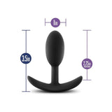 Blush Novelties - Luxe Wearable Vibra Slim Anal Plug Small (Black)    Anal Plug (Non Vibration)