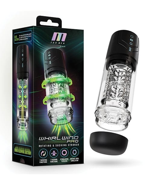 Blush Novelties - M for Men Whirlwind Pro Automatic Masturbator (Black) BN1202 CherryAffairs