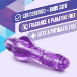 Blush Novelties - Naturally Yours Mr Right Now Vibrating Realistic Dildo 6.5" (Purple) BN1130 CherryAffairs