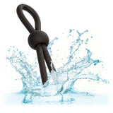 CalExotics - Alpha Liquid Silicone Adjustable Lasso Cock Ring (Black) CE2181 CherryAffairs