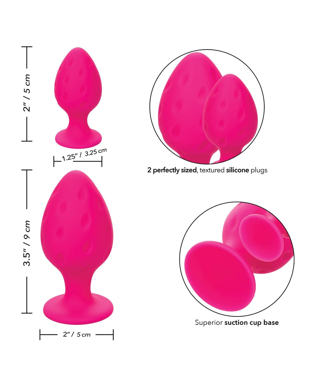CalExotics - Cheeky Silicone Anal Plug (Pink) CE2249 CherryAffairs