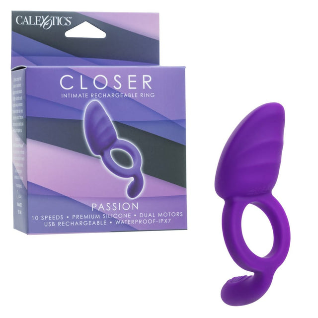 CalExotics - Closer Ring Passion Rechargeable Vibrating Cock Ring (Purple) CE2150 CherryAffairs