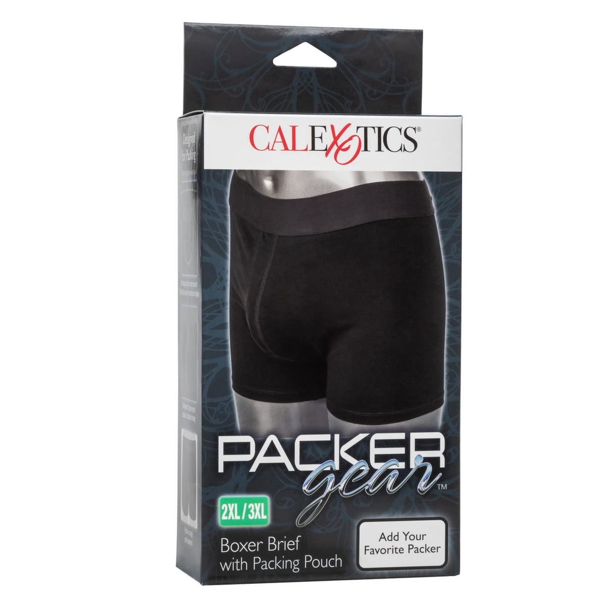 CalExotics - Packer Gear Boxer Brief with Packing Pouch 2XL/3XL (Black) CE2165 CherryAffairs