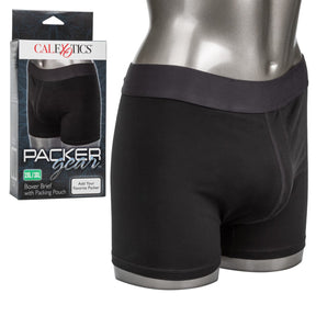 CalExotics - Packer Gear Boxer Brief with Packing Pouch 2XL/3XL (Black) CE2165 CherryAffairs