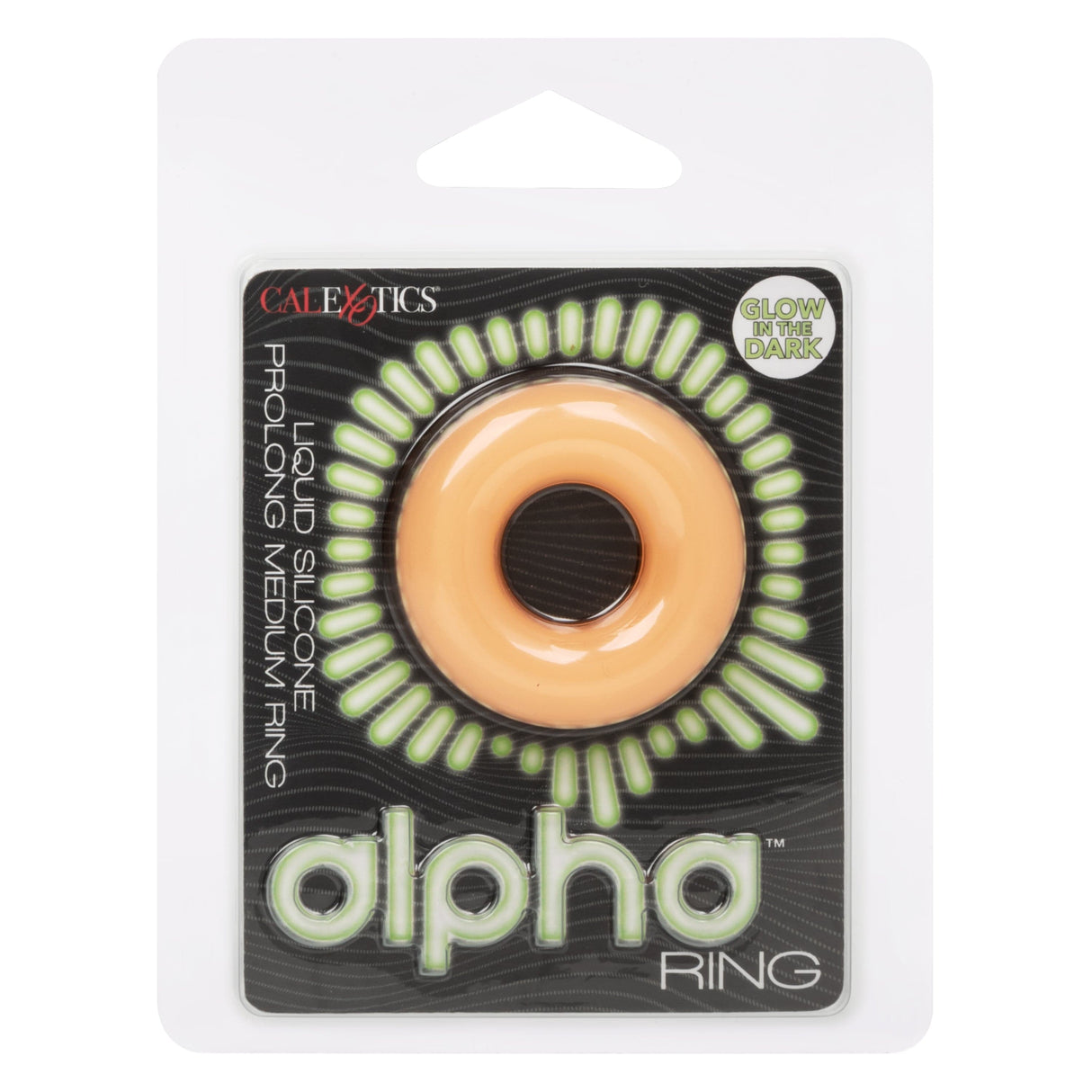 California Exotics - Alpha Glow In The Dark Liquid Silicone Prolong Medium Cock Ring (Orange) CE2098 CherryAffairs