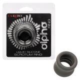 California Exotics - Alpha Liquid Silicone Scrotum Cock Ring (Gray) CE2005 CherryAffairs