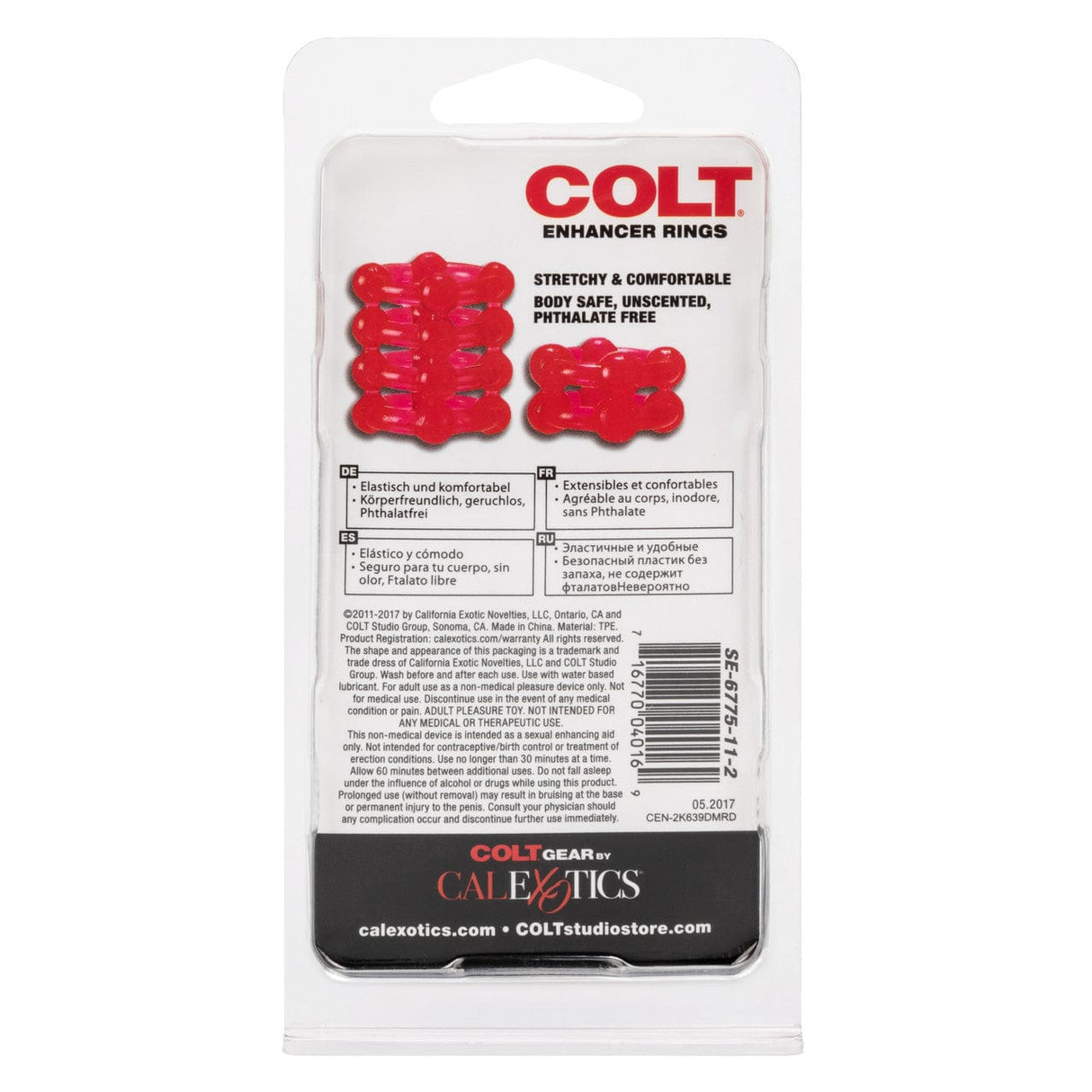 California Exotics - COLT Enhancer Cock Rings (Red) CE1853 CherryAffairs