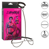 California Exotics - Euphoria Collection Chain Halter Collar and Leash (Black) CE2067 CherryAffairs