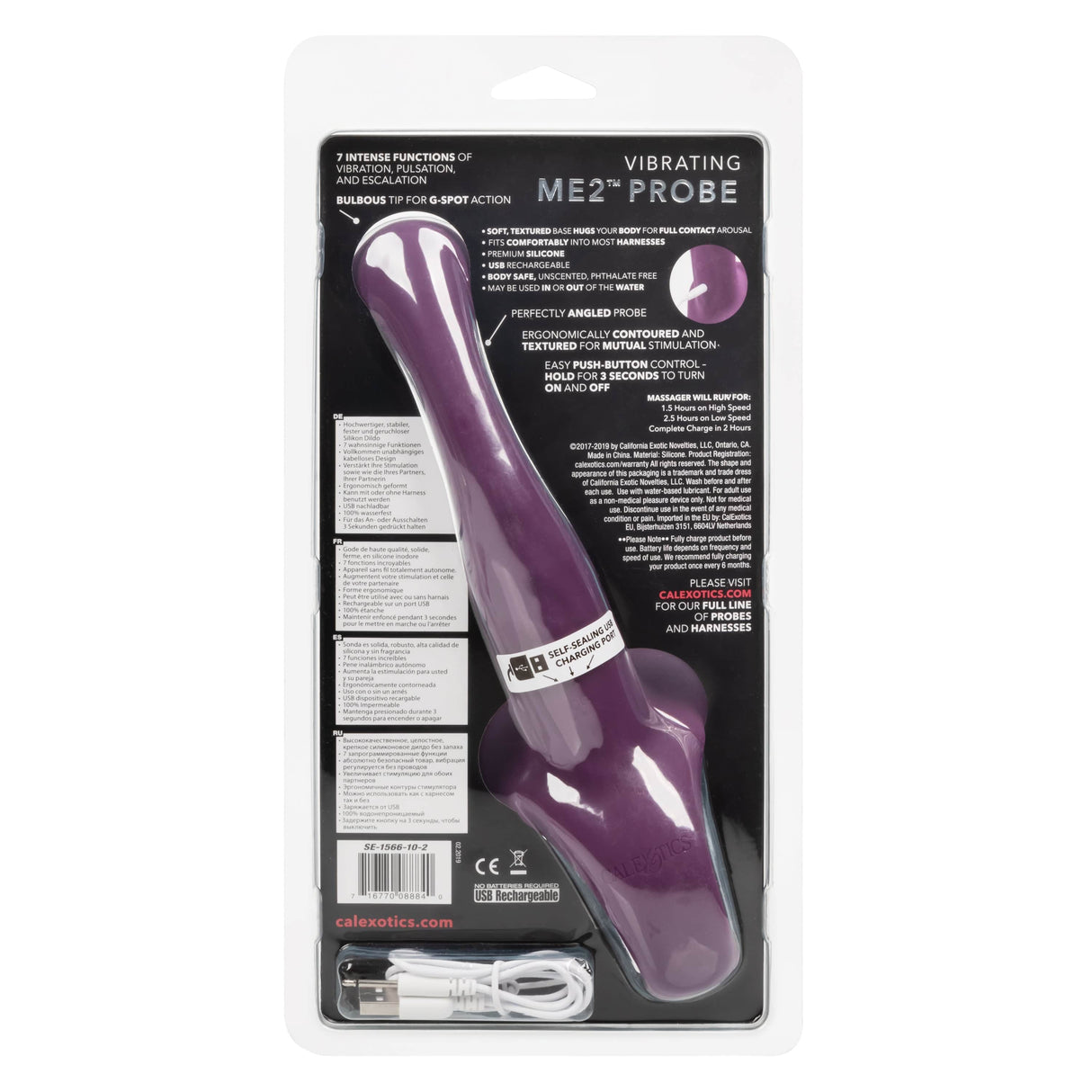 California Exotics - Her Royal Harness Vibrating ME2 Probe Clamshell Vibrator (Purple) CE2080 CherryAffairs