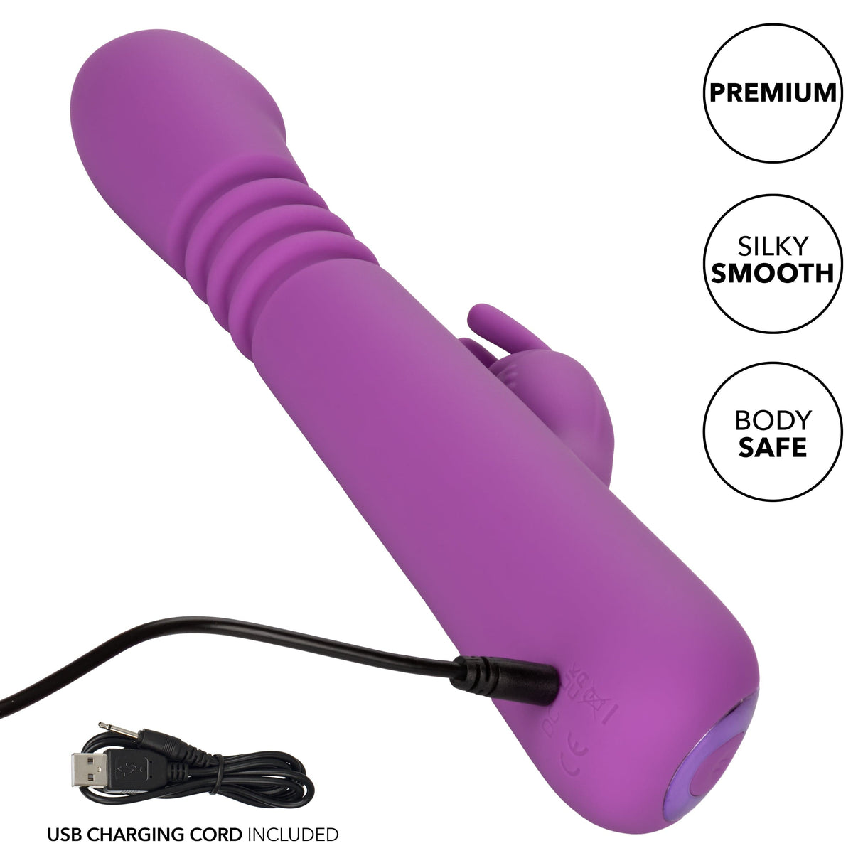 California Exotics - Jack Rabbit Elite Thrusting Rabbit Vibrator (Purple) CE2031 CherryAffairs