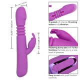 California Exotics - Jack Rabbit Elite Thrusting Rabbit Vibrator (Purple) CE2031 CherryAffairs