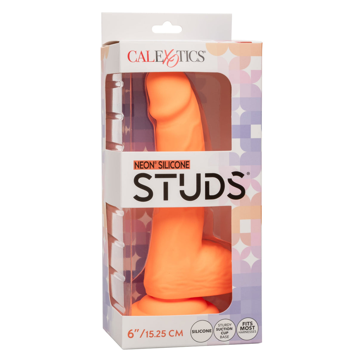 California Exotics - Neon Silicone Studs Realistic Dildo 6" CherryAffairs