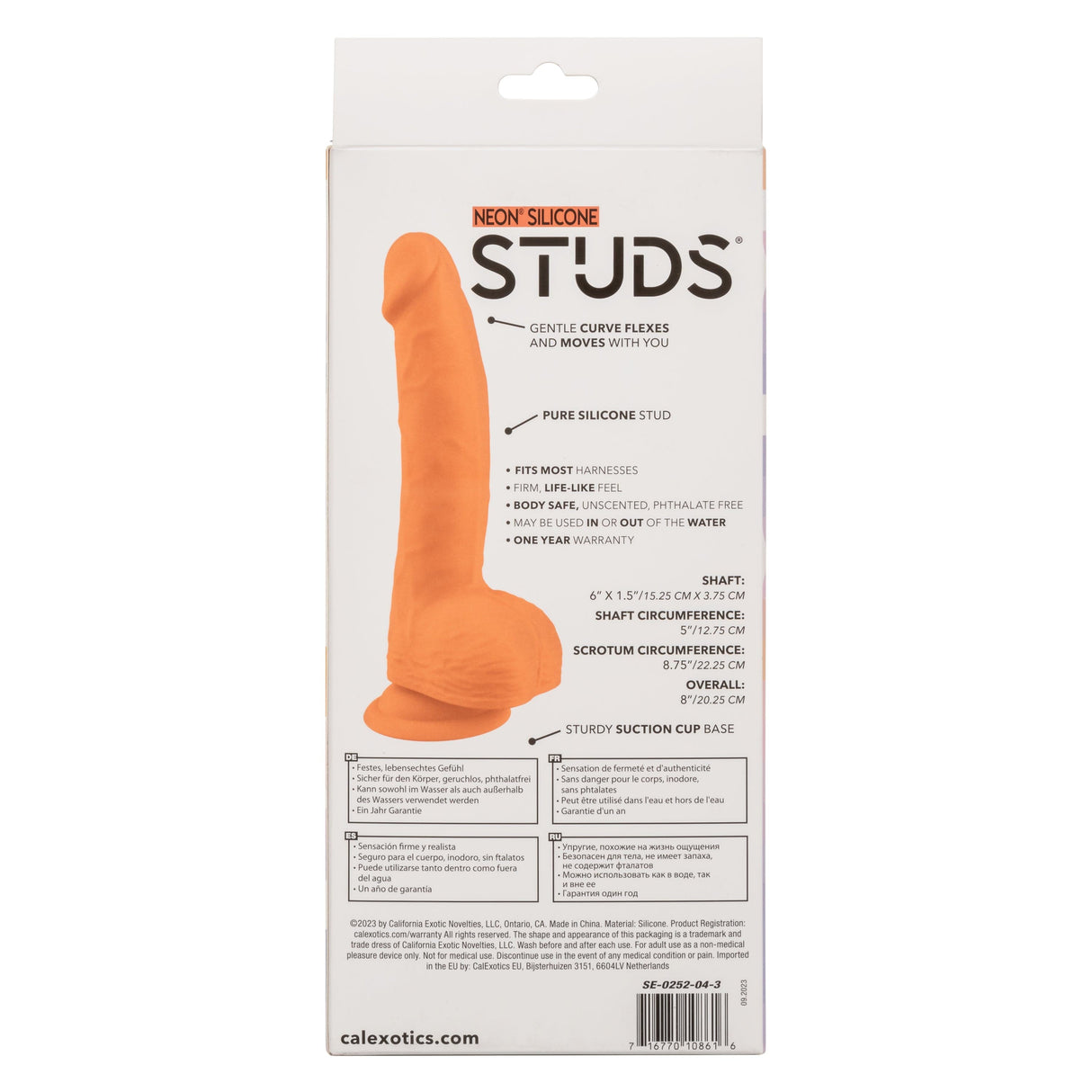 California Exotics - Neon Silicone Studs Realistic Dildo 6" CherryAffairs