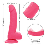 California Exotics - Neon Silicone Studs Realistic Dildo 6" CherryAffairs