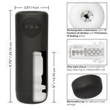 California Exotics - Optimum Power Vibrating and Thrusting Stroker Masturbator (Black) CE2022 CherryAffairs