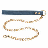 California Exotics - Ride 'em Premium Denim Collection Collar with Leash (Blue) CE2084 CherryAffairs