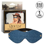 California Exotics - Ride 'em Premium Denim Collection Eye Mask (Blue) CE2087 CherryAffairs