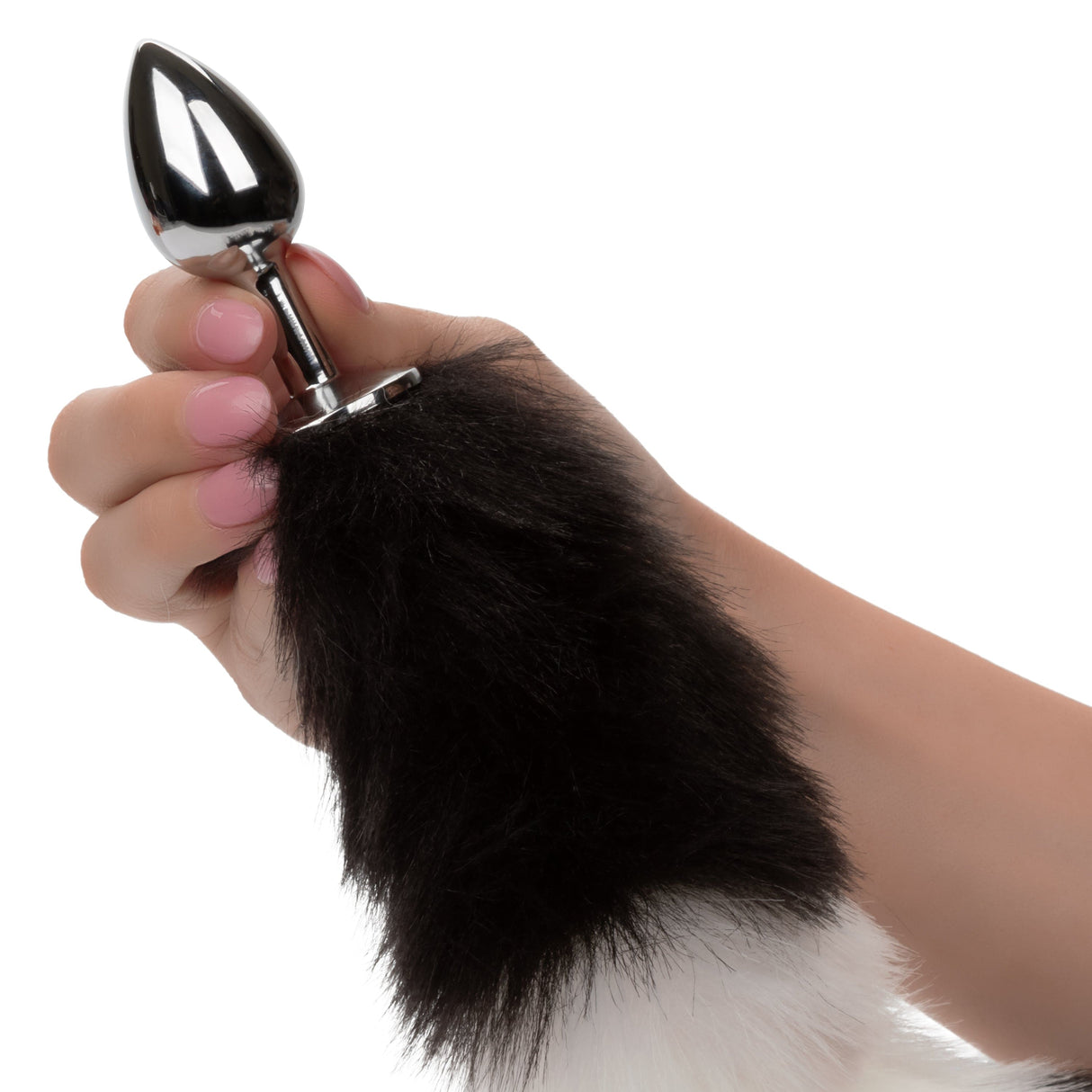 California Exotics - Running Wild Fur Tail Metal Anal Plug CherryAffairs