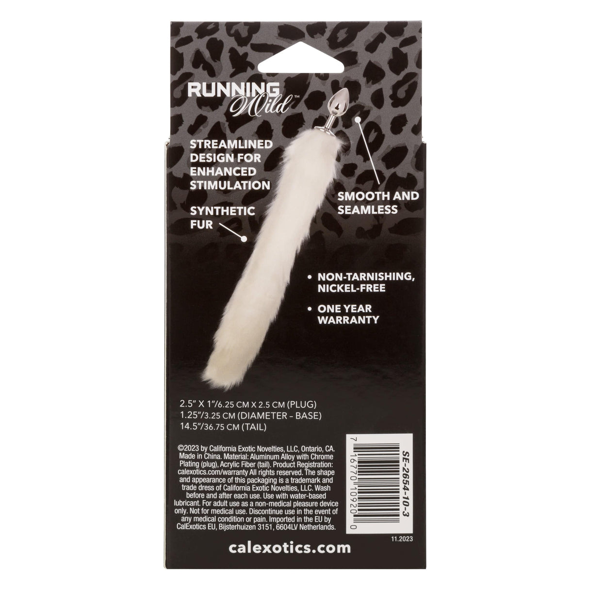 California Exotics - Running Wild Fur Tail Metal Anal Plug CherryAffairs