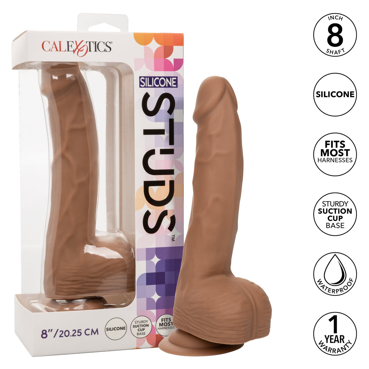 California Exotics - Silicone Studs Realistic Dildo with Balls CherryAffairs