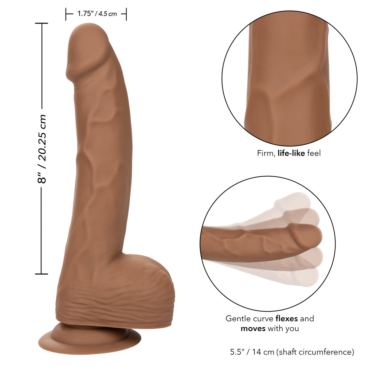 California Exotics - Silicone Studs Realistic Dildo with Balls CherryAffairs