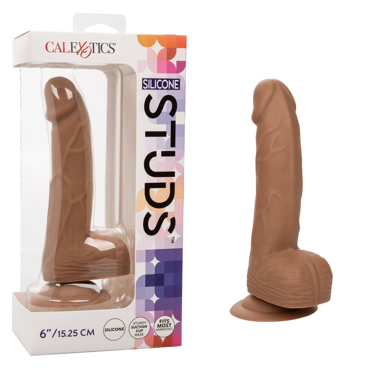 California Exotics - Silicone Studs Realistic Dildo with Balls CherryAffairs