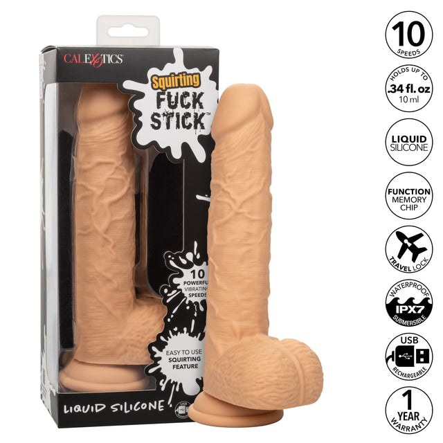 California Exotics - Squirting Fuck Stick Silicone Realistic Dildo Vibrator CherryAffairs