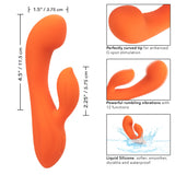 California Exotics - Stella Liquid Silicone Dual G Rabbit Vibrator (Orange) CE2020 CherryAffairs