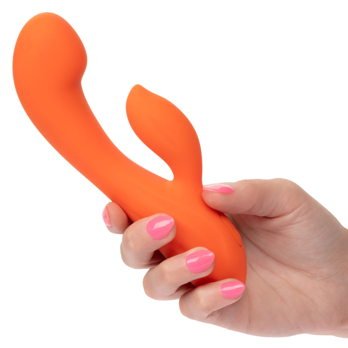 California Exotics - Stella Liquid Silicone Dual G Rabbit Vibrator (Orange) CE2020 CherryAffairs