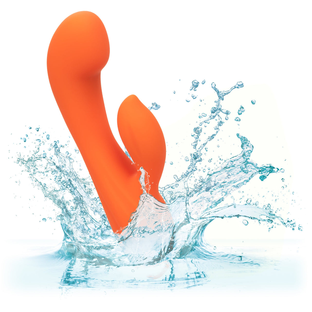 California Exotics - Stella Liquid Silicone Dual G Rabbit Vibrator (Orange) CE2020 CherryAffairs