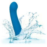 California Exotics - Wave Rider Ripple Strap On Dildo (Blue) CE2100 CherryAffairs