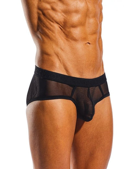 Cocksox - Mesh Contour Pouch Men's Sports Brief Underwear (Black) CherryAffairs
