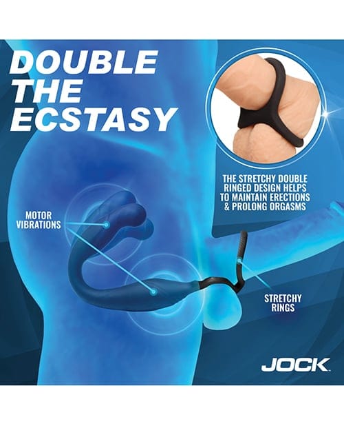 Curve Novelties - Jock Gyrating Prostate Vibrator with C-Ring (Black) CN1010 CherryAffairs
