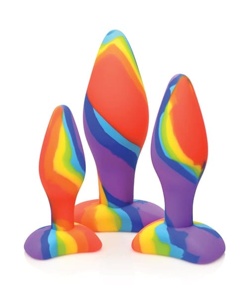Curve Novelties - Simply Sweet Rainbow Silicone Anal Plug Set CN1014 CherryAffairs