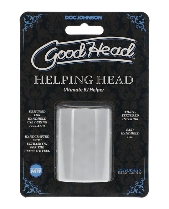 Doc Johnson - GoodHead Helping Head 5.1 cm Oral Masturbation Sleeve (Clear)