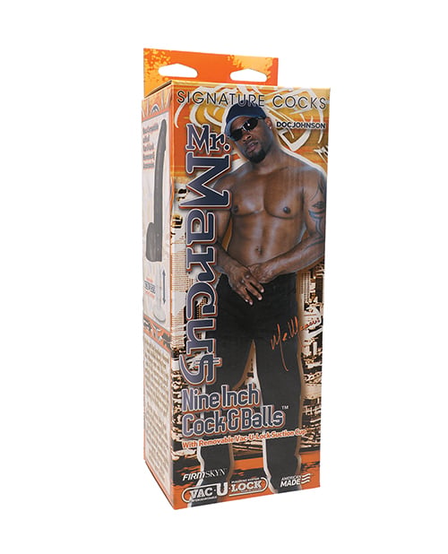 Doc Johnson - Signature Realistic Dildos Mr. Marcus 9" Realistic Dildo & Balls withRemovable Vac-U-Lock Suction Cup DJ1198 CherryAffairs