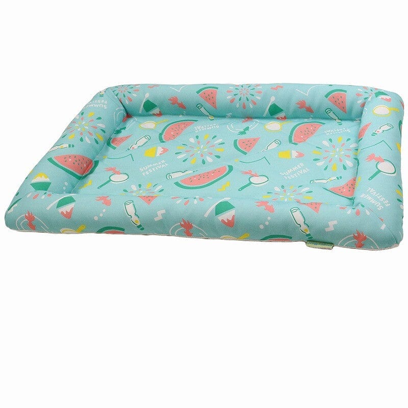 DoggyMan - Hayashi Sarara Feel Edged Summer Festival Water Resistent Pet Bed (Blue) DM1007 CherryAffairs