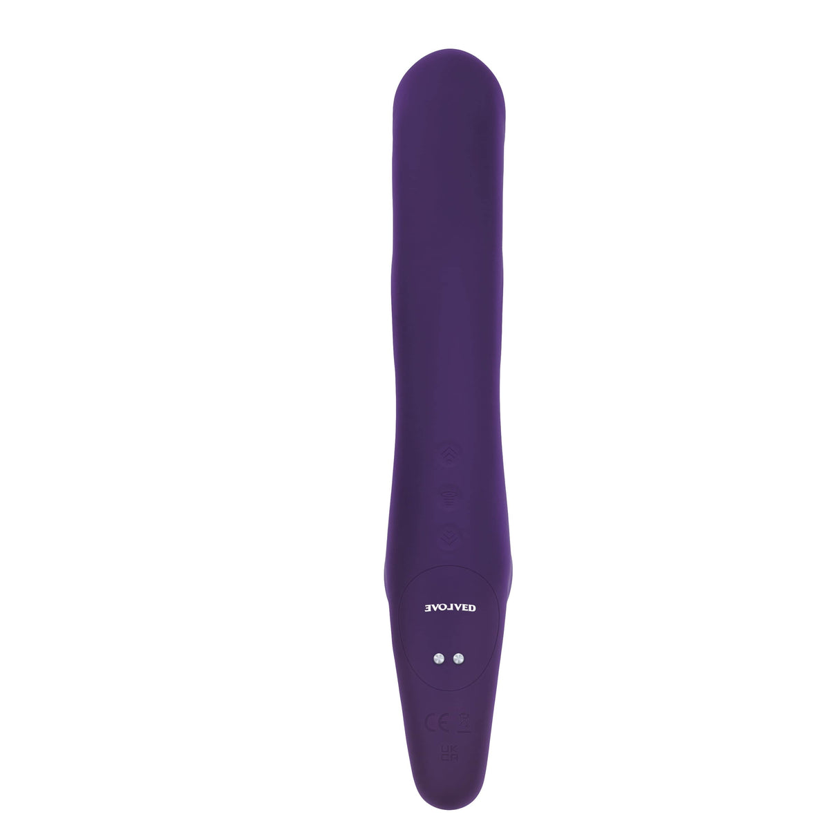 Evolved - 2 Become 1 Remote Tongue Licking Clitoral Air Stimulator Dildo (Purple) EV1091 CherryAffairs