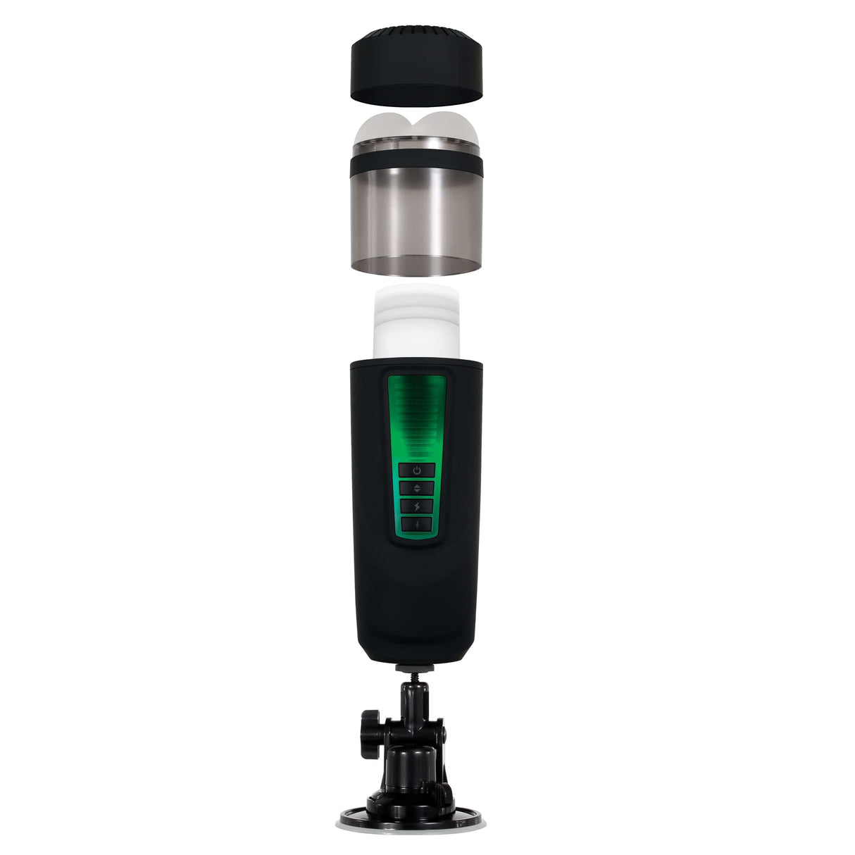 Evolved - Gender X Message In A Bottle Spinning Thrusting Stroker Masturbator (Black) EV1090 CherryAffairs