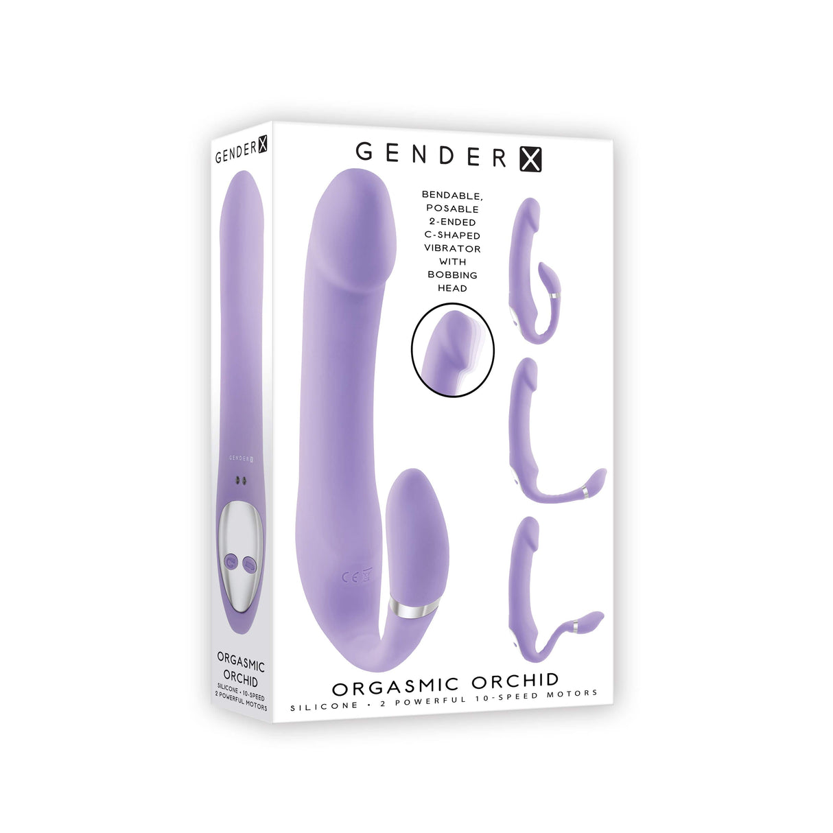 Evolved - Gender X Orgasmic Orchid Bendable C Shaped Vibrator (Purple) EV1096 CherryAffairs