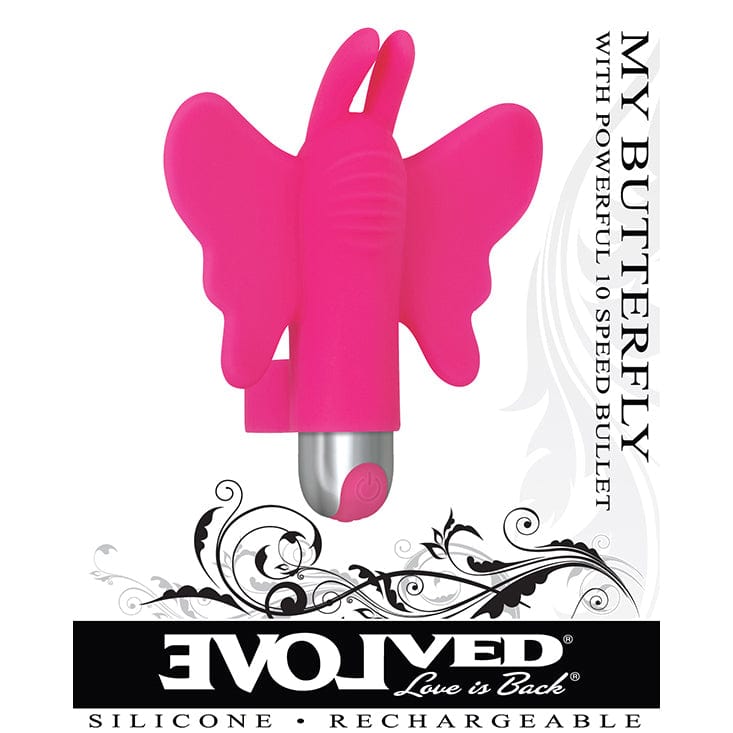 Evolved - My Butterfly Silicone Bullet Finger Vibrator (Pink) EV1080 CherryAffairs