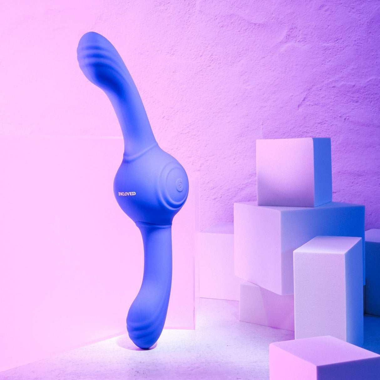 Evolved - Our Gyro Vibe Vibrating Double Dildo (Blue) EV1152 CherryAffairs