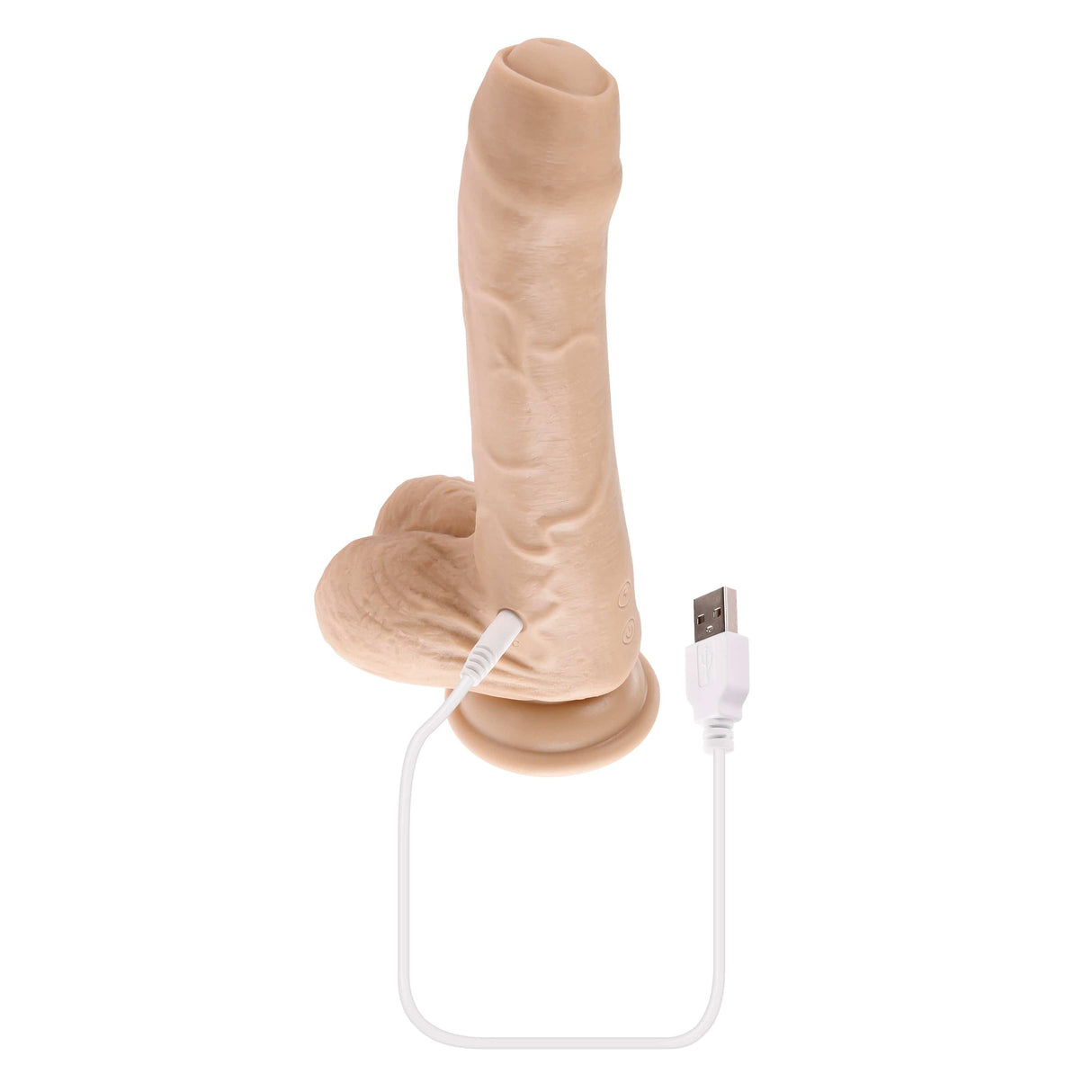 Evolved - Peek A Boo Uncircumcised Realistic Vibrating Dildo 8" CherryAffairs