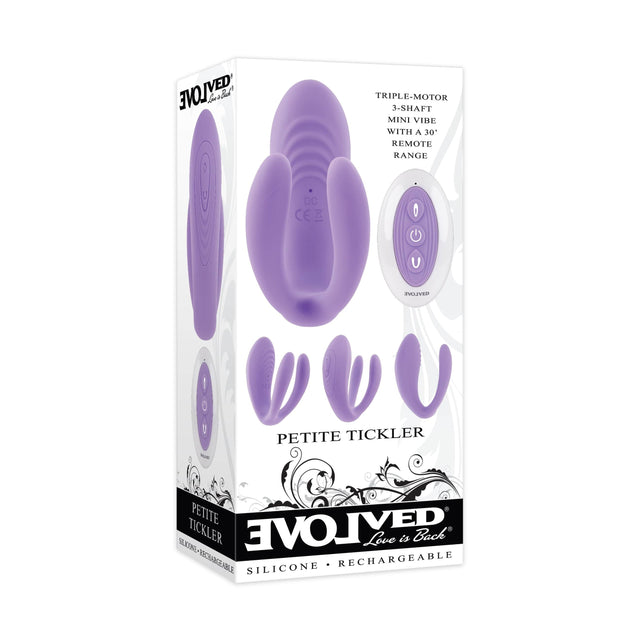 Evolved - Petite Tickler Remote Triple Motor Mini Vibe (Purple) EV1097 CherryAffairs