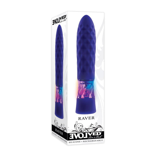 Evolved - Raver Silicone Rechargeable Bullet Vibrator (Blue) EV1094 CherryAffairs