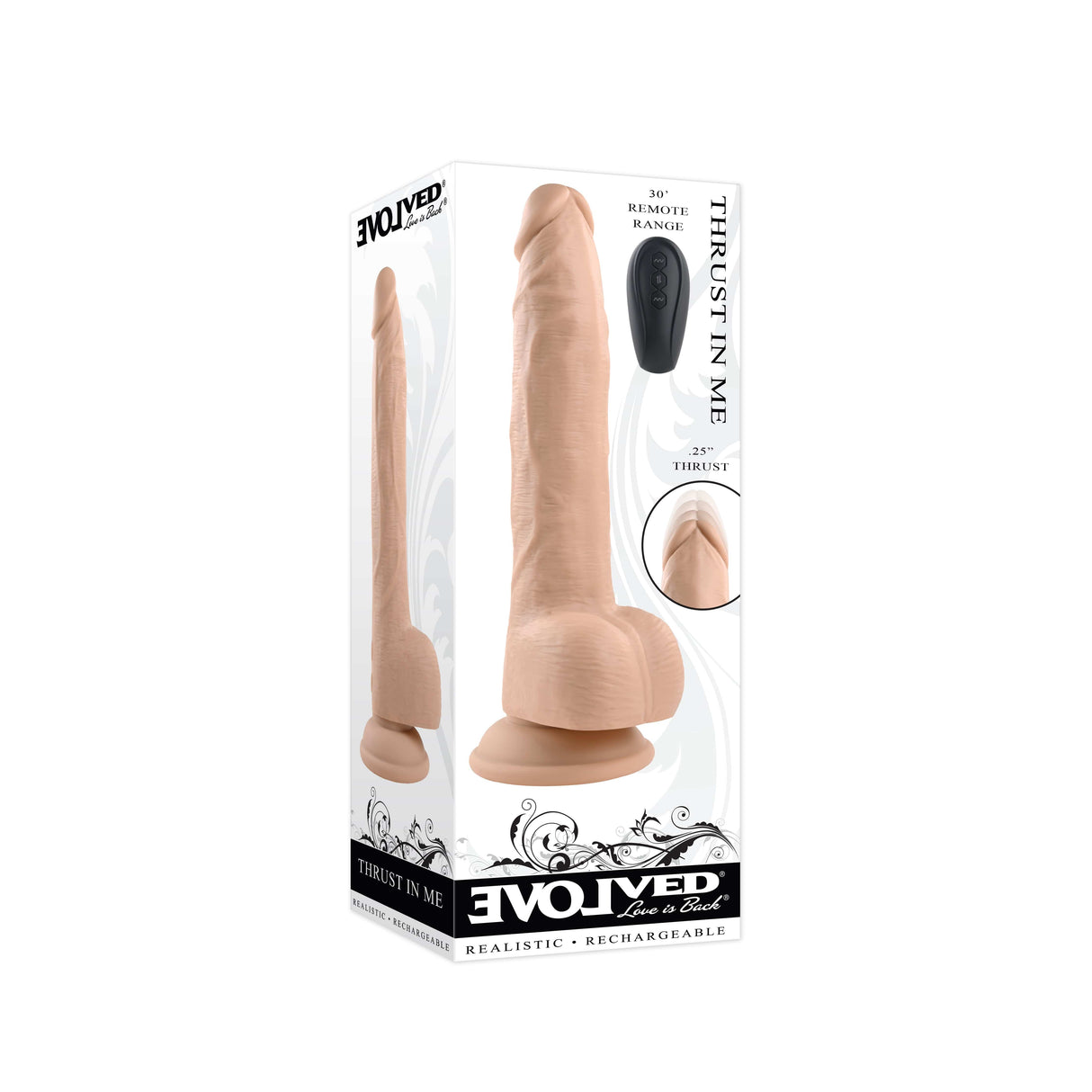 Evolved - Thrust In Me Vibrating Realistic Dildo 9.25" CherryAffairs