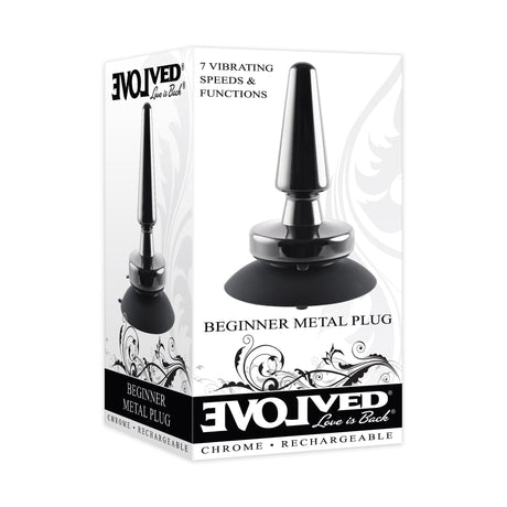 Evolved - Vibrating Metal Anal Plug with Suction Cup EV1073 CherryAffairs