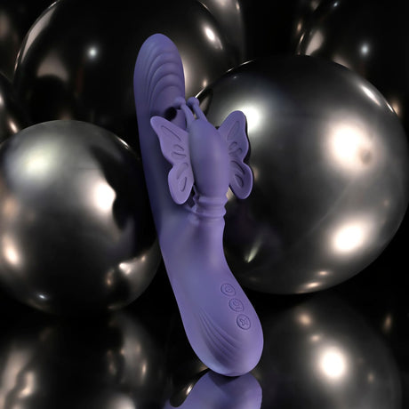 Evolved - Wings of Frenzy Rechargeable Rabbit Vibrator (Purple) EV1221 CherryAffairs