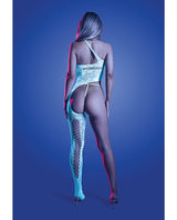 Fantasy Lingerie - Lights Get Low Floral Bodystocking & Panty (White) CherryAffairs